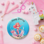 Happy Birthday Mermaid Pappteller (Party)
