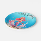 Happy Birthday Mermaid Pappteller (Schrägansicht)