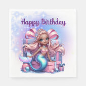 Happy Birthday Mermaid Serviette (Vorderseite)