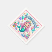 Happy Birthday Mermaid Serviette (Ecke)