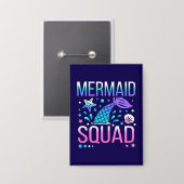 Happy Birthday Mermaid Squad-68296 Button (Vorderseite/Rückseite)