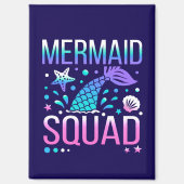 Happy Birthday Mermaid Squad-68296 Magnet (Vorderseite)