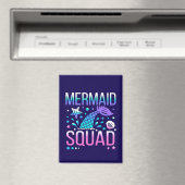 Happy Birthday Mermaid Squad-68296 Magnet (In Situ (Geschirrspüler))