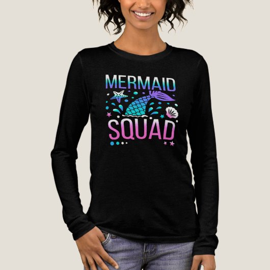 Happy Birthday Mermaid Squad-68296 Tri-Blend Shirt (Vorderseite)
