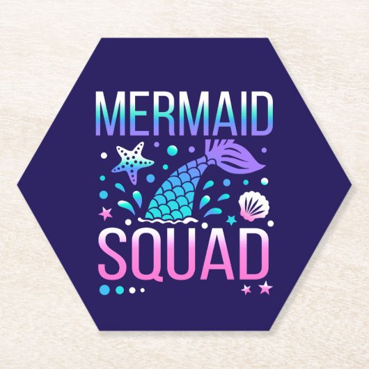 Happy Birthday Mermaid Squad-68296 Untersetzer (Vorderseite)