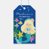 Happy Birthday Mermaid | Unterseegebiet Geschenkanhänger (Rückseite)