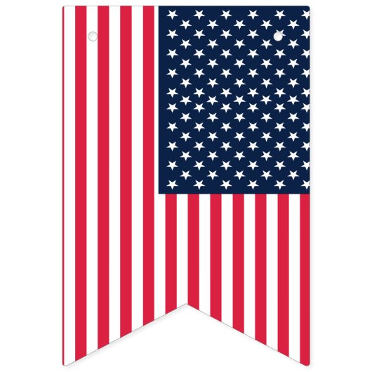 Happy Birthday Message Paisley Blue Wimpelkette (Erste Fahne)