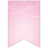 Happy Birthday Message Pink Candy Cane Bonbon Wimpelkette (Erste Fahne)