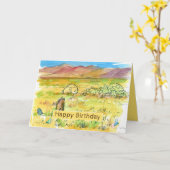 Happy Birthday Metal Detection Wüstenschätze Karte (Gelbe Blume)