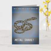 Happy Birthday Metal Snake Karte (Gelbe Blume)