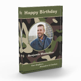 Happy Birthday Military Camouflage Custom Fotoblock