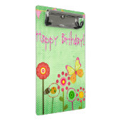 Happy Birthday Mini Klemmbrett (Schrägansicht)