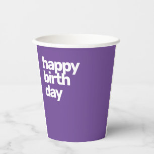 Happy Birthday minimale moderne Party Pappbecher