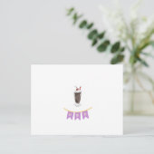 Happy Birthday Minimalistisch Art Card Gender Neut Postkarte (Stehend Vorderseite)