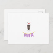 Happy Birthday Minimalistisch Art Card Gender Neut Postkarte (Vorne/Hinten)