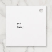 Happy Birthday Minimalistisch Typografie Kalligraf Geschenkanhänger (Rückseite)