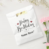Happy Birthday Minimalistisch Typografie Kalligraf Geschenktütchen (Versiegelt)