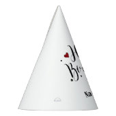 Happy Birthday Minimalistisch Typografie Kalligraf Partyhütchen (Links)