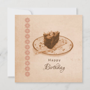 Happy Birthday minimalistische Vintage Karte