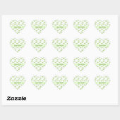 Happy Birthday Mint Green Hearts Sticker (Blatt)