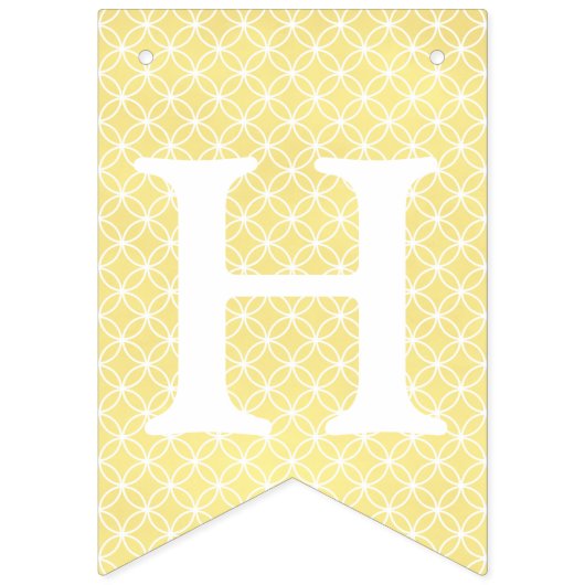 Happy Birthday Mint & Yellow Hütte Party Dekoratio Wimpelkette (Zweite Fahne)