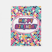 Happy Birthday mit benutzerdefinierten Text roten Fleecedecke (Vorderseite)