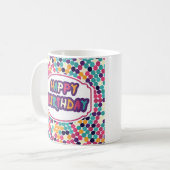 Happy Birthday mit benutzerdefinierten Text roten Kaffeetasse (Vorderseite Links)