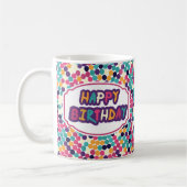Happy Birthday mit benutzerdefinierten Text roten Kaffeetasse (Links)
