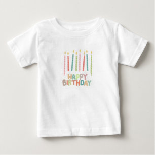 Happy Birthday mit Kerzen T-Shirt