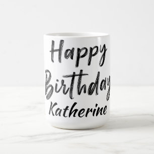 "Happy Birthday" mit Playful Geometric Confetti Kaffeetasse