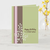 Happy Birthday Mitarbeiter Tree Green Karte (Gelbe Blume)