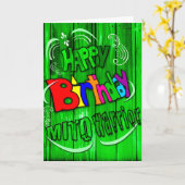 Happy Birthday Mito Warrior Karte (Gelbe Blume)