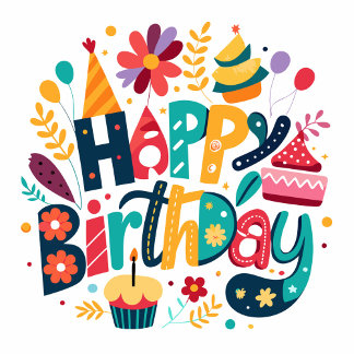 Happy Birthday Mitteilungskarte