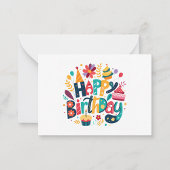 Happy Birthday Mitteilungskarte