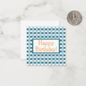 Happy Birthday Mitteilungskarte (Vorderseite/Rückseite Beispiel)