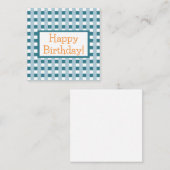 Happy Birthday Mitteilungskarte (Vorne/Hinten)