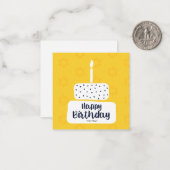 Happy Birthday Mitteilungskarte (Vorderseite/Rückseite Beispiel)