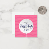 Happy Birthday Mitteilungskarte (Vorderseite/Rückseite Beispiel)