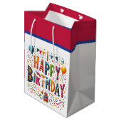 Happy Birthday Mittlere Geschenktüte (Rückseite Schrägansicht)