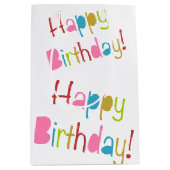 Happy Birthday Mittlere Geschenktüte (Vorderseite)