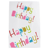 Happy Birthday Mittlere Geschenktüte (Rückseite)