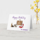 Happy Birthday Modekarte Karte (Gelbe Blume)