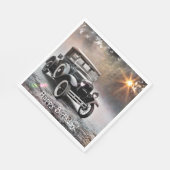 Happy Birthday Model A Car Serviette (Ecke)