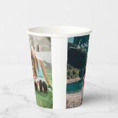 Happy Birthday Modern Calligraphy Foto Pappbecher (Rechts)