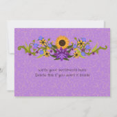 Happy Birthday Modern Folk Art Blume (Rückseite)