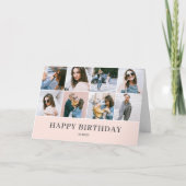 Happy Birthday Modern Foto Karte (Vorderseite)