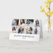 Happy Birthday Modern Foto Karte (Gelbe Blume)