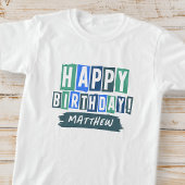 Happy Birthday Modern Playful Fun Einfache Begrüßu T-Shirt