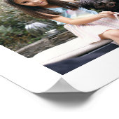 Happy Birthday Modern Script Foto Collage Party Poster (Ecke)