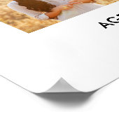 Happy Birthday Modern Script Foto Collage Party Poster (Ecke)